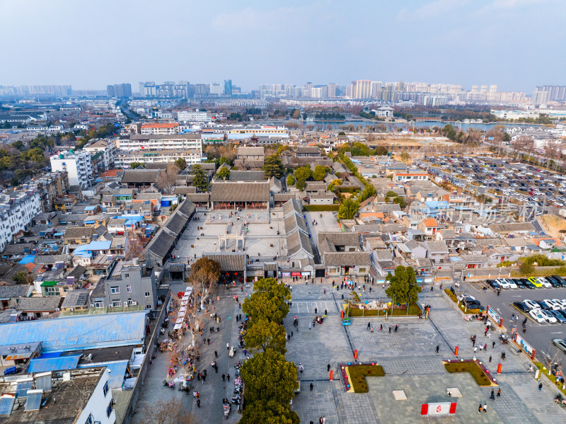 江苏省淮安市地标建筑淮安府署航拍