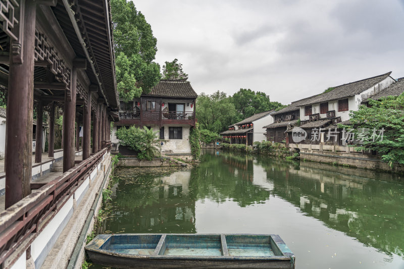 绍兴仓桥直街江南水乡风景