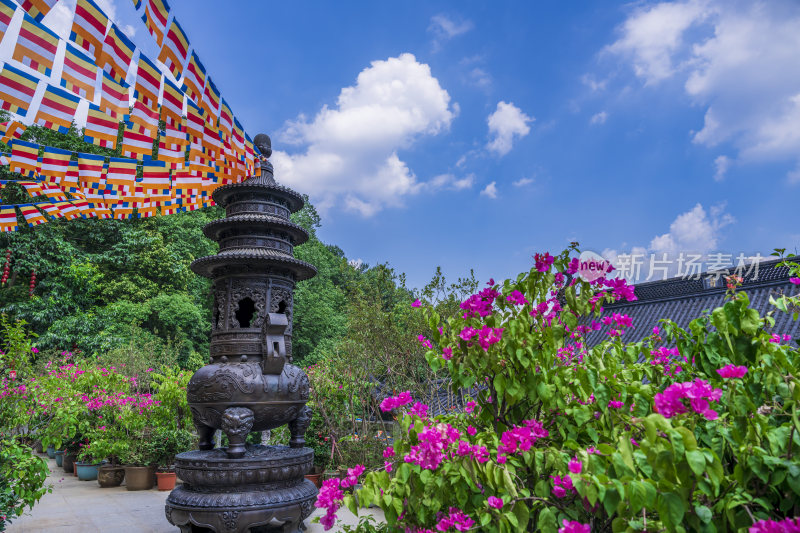 杭州飞来峰景区上天竺法喜禅寺古建筑