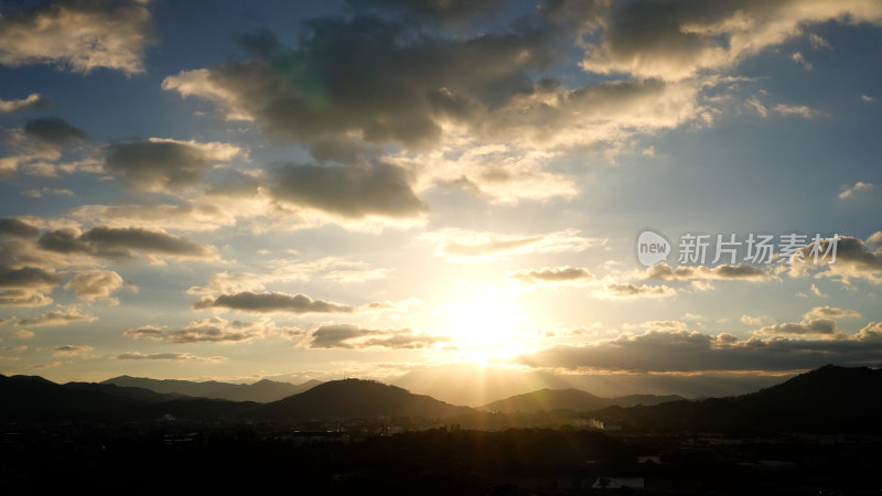 唯美乡村摄影照片农村日落日出夕阳黄昏傍晚