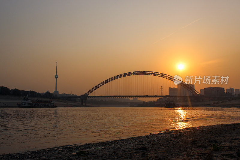 武汉汉江日落风景