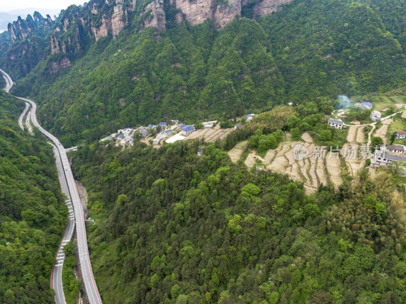 湖南张家界武陵源5a景区航拍