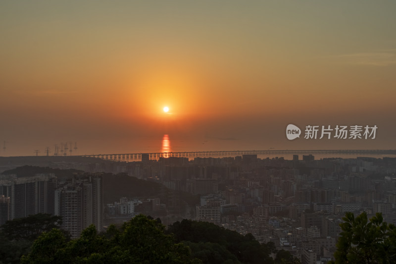 深圳西海岸的日落