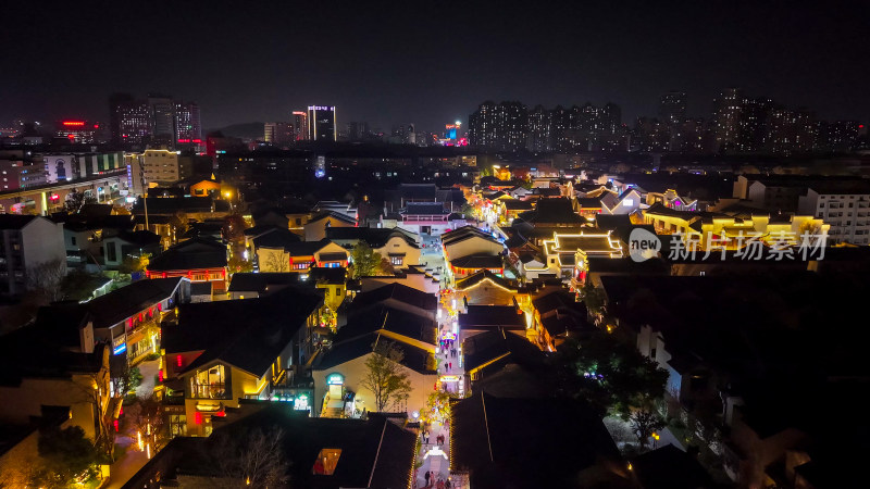 安徽芜湖城市夜景灯光航拍