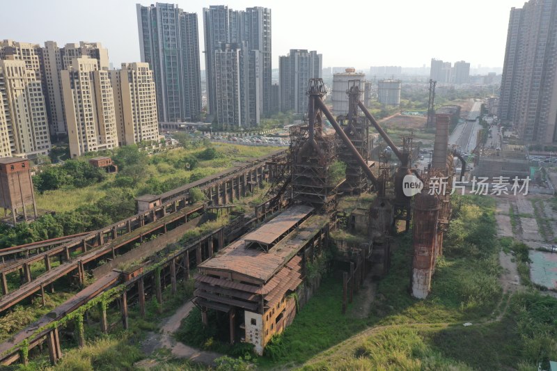 广州钢铁厂厂房旧址航拍