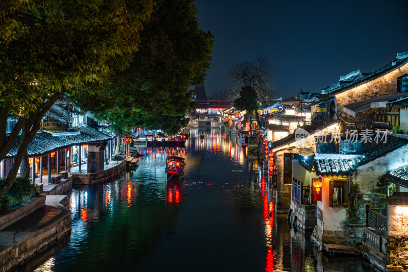 江南水乡西塘古镇夜景