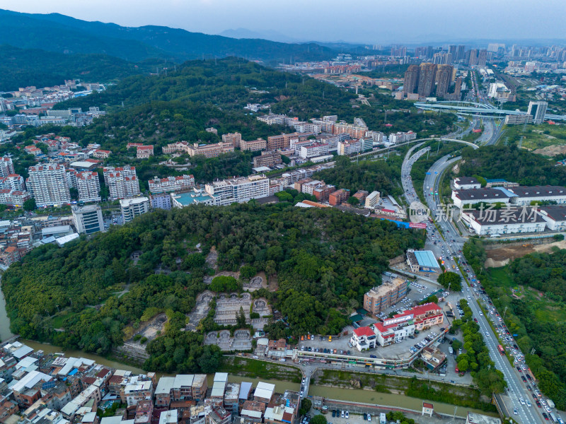 福建三明城市大景航拍图