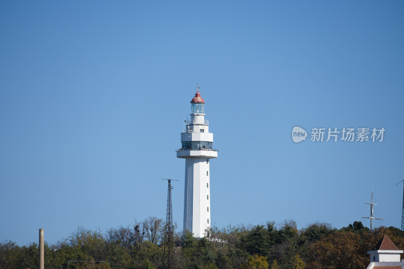 烟台市烟台山公园朝阳街滨海城市风光