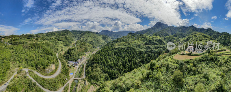 祖国大海河山山川丘陵地貌全景图