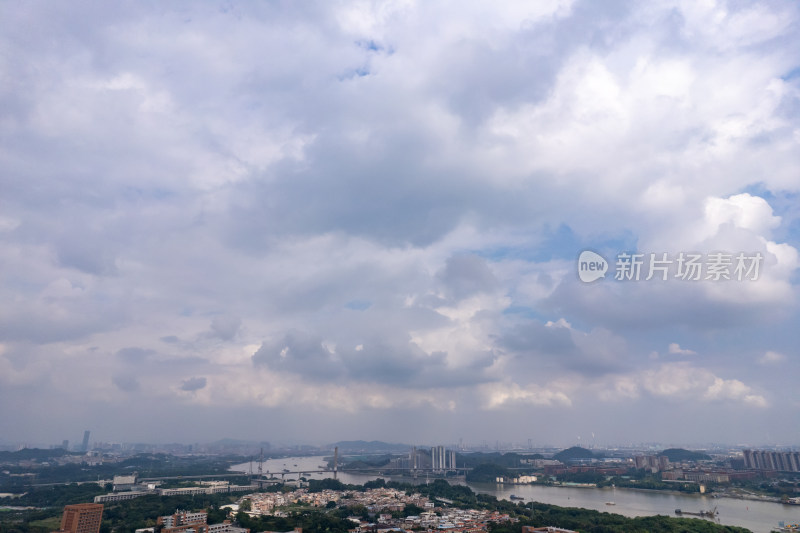 广州大学城城市风光航拍摄影图