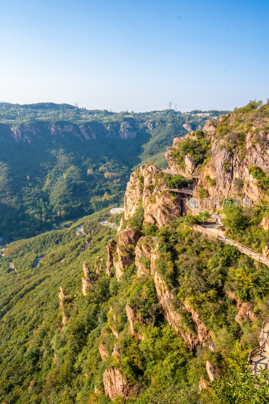 中国河南省伏羲山红石林景区