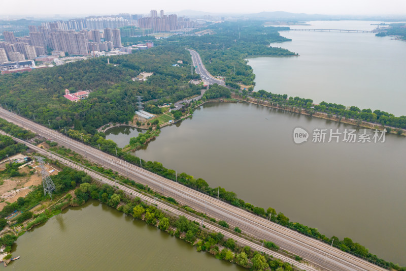 安徽蚌埠龙湖风景航拍图