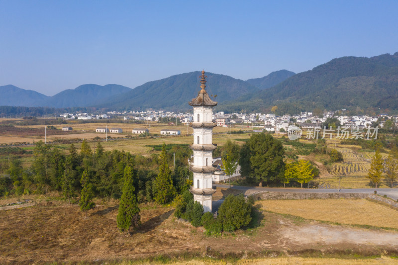 黄山黟县风光云门塔碧山村徽派建筑