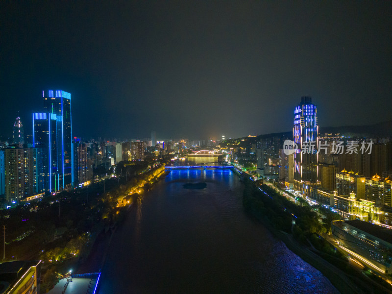 甘肃兰州城市夜景