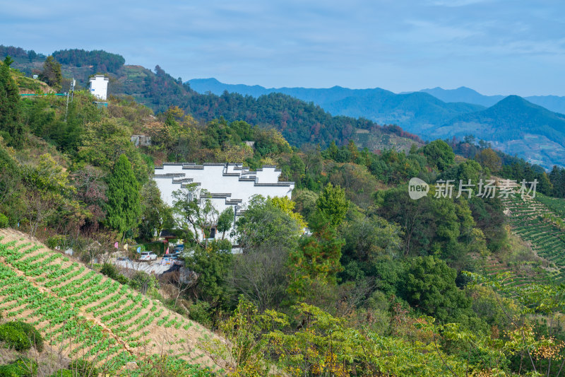 安徽徽州皖南群山云海河流仙境云端村落