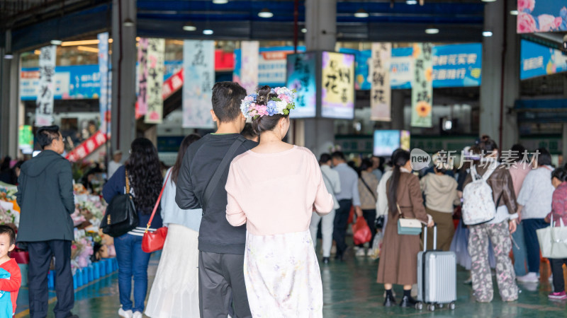 国庆假期云南昆明的斗南花市