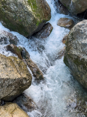 山谷中的小溪流水