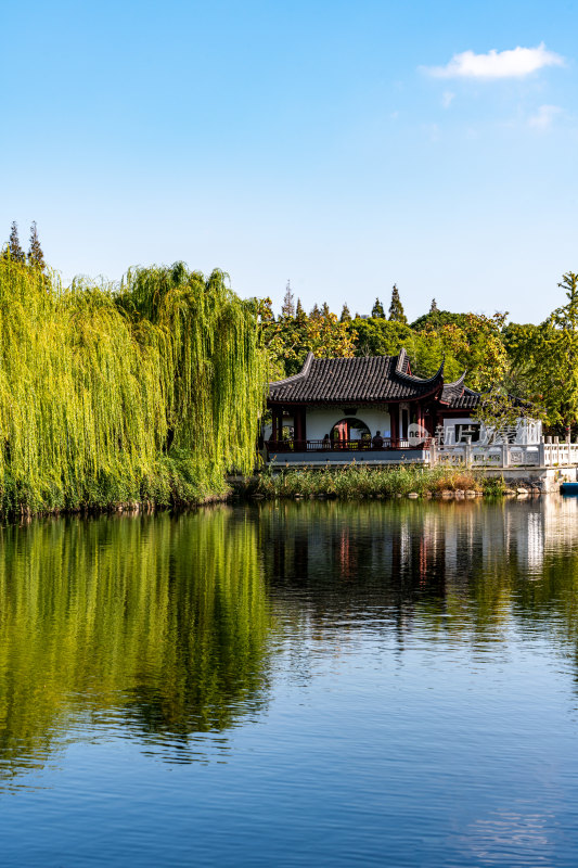 上海古华园秋天自然建筑景观