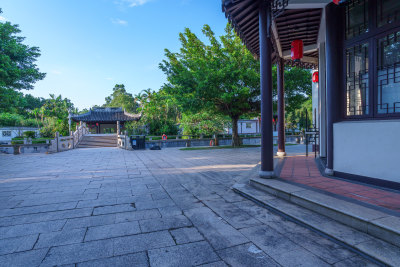 广州南沙蒲洲花园传统中式建筑景观