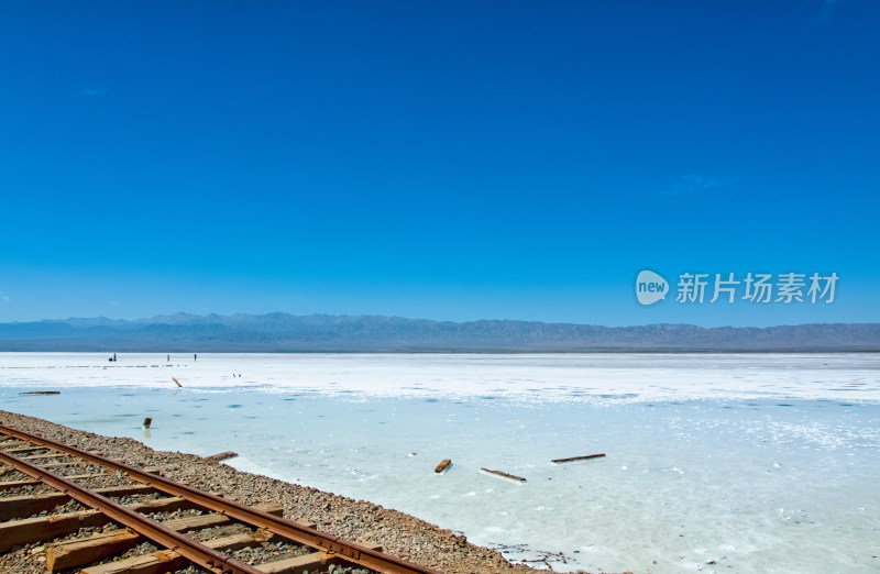 青海海西州茶卡盐湖旅游景区铁路运输轨道