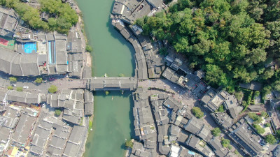 航拍湖南湘西凤凰古城5A景区