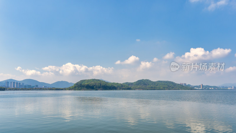 湖北省黄石市磁湖全景风光