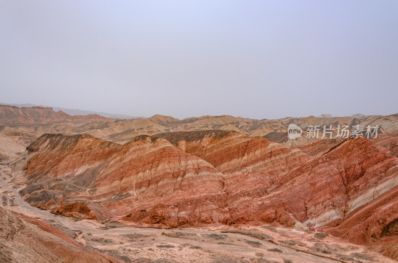 甘肃张掖七彩丹霞旅游景区多彩地质自然风光