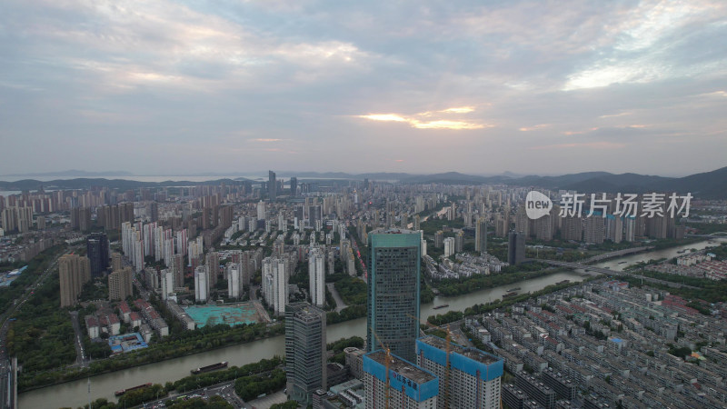 航拍江苏无锡城市建设无锡大景