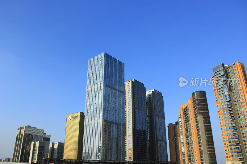 中国西部四川成都金融城建筑风光