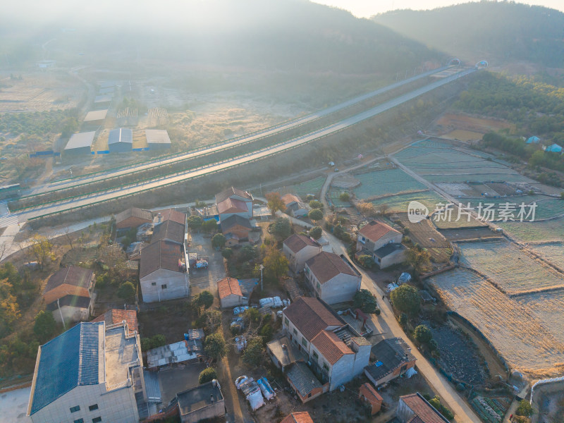 乡村鸟瞰全景