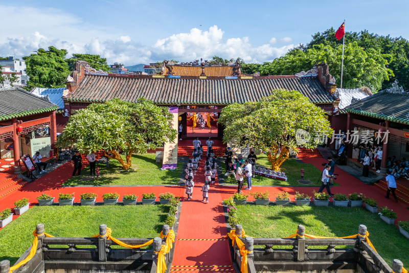 海南三亚崖州古城高视角历史文化航拍全景