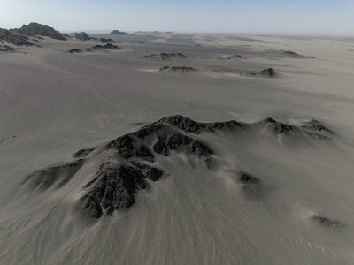 青海海西州茫崖黑独山月球基地网红高空航拍