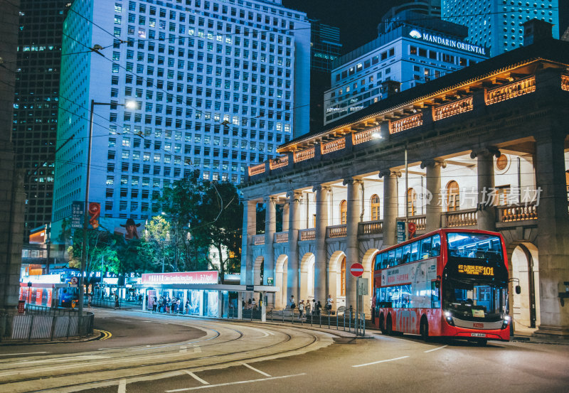 香港岛叮叮车风光