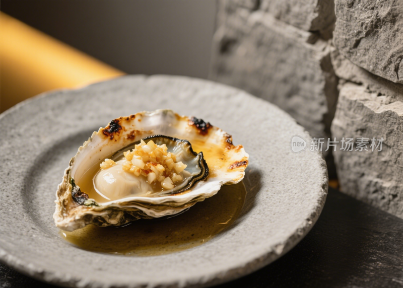 生蚝烤生蚝清蒸生蚝海鲜餐饮美食