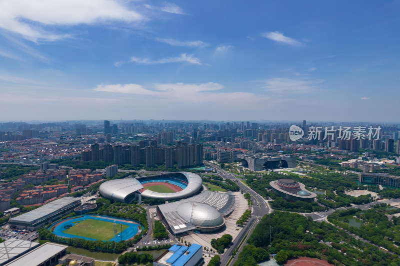 江苏常州城市风光航拍摄图高楼建筑