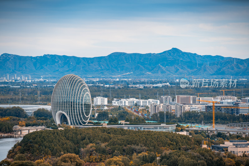 俯瞰雁栖湖景区