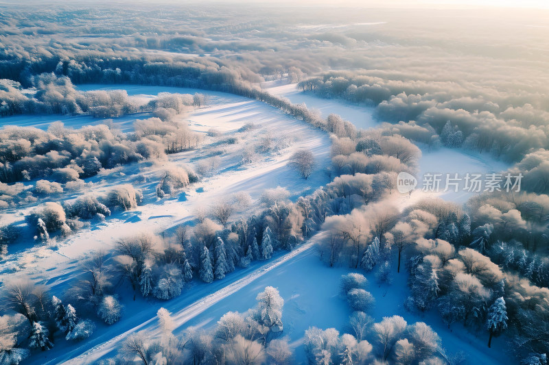 冬天风景大雪背景天空