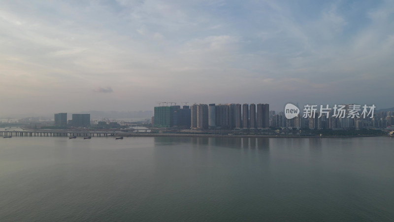 航拍广东珠海城市风光