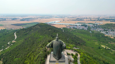 航拍河南商丘大汉雄风景区