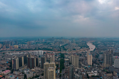 广西钦州城市建设航拍摄影图