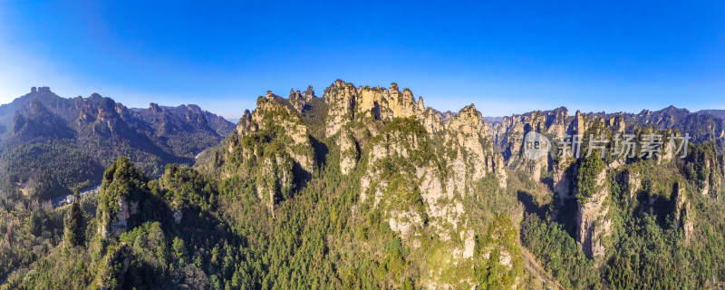 湖南张家界武陵源5A景区全景图航拍摄影图