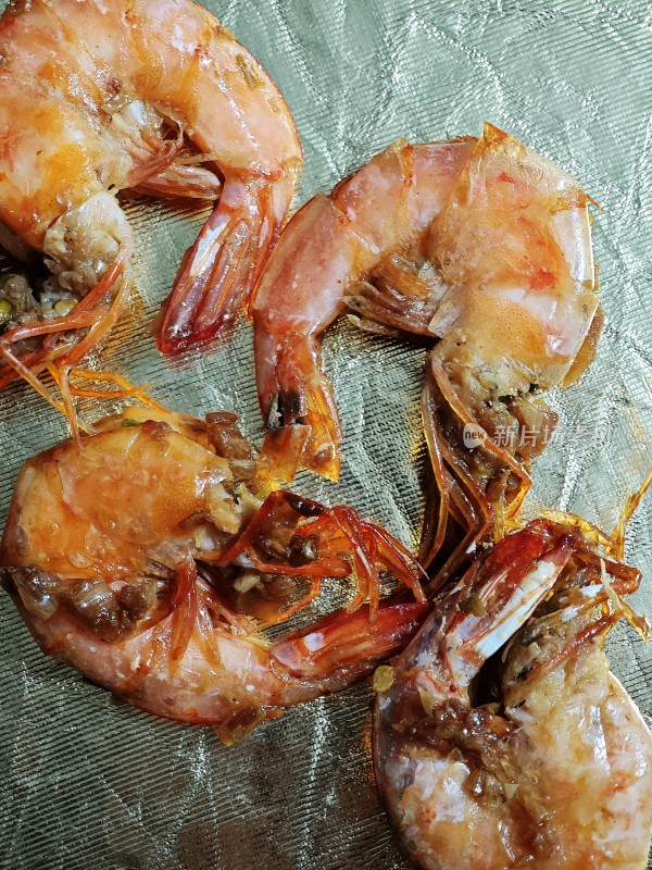 美味炸虾特写