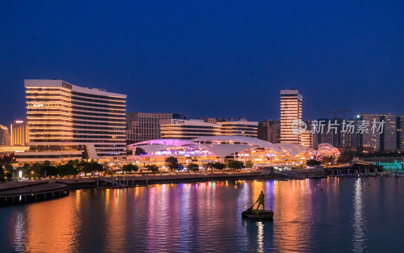 厦门五缘湾帆船俱乐部夜景