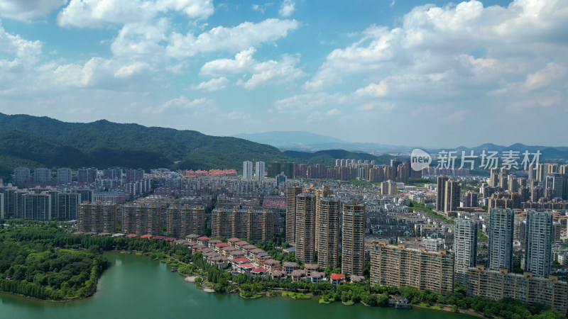 航拍新余城市风光新余大景