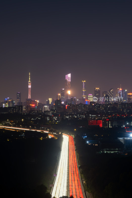 广州市CBD天际线夜景