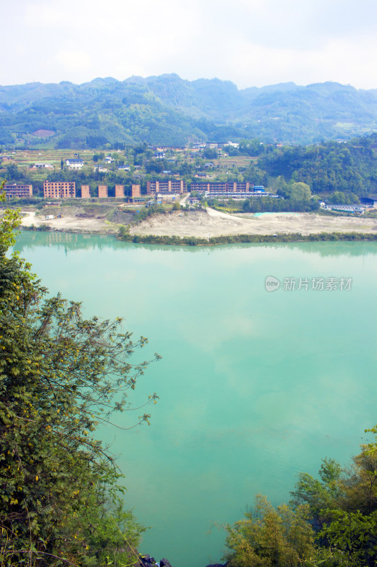 河流湖泊堤坝风景背景自然户外