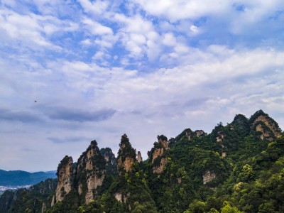 湖南张家界奇特山川航拍摄影图