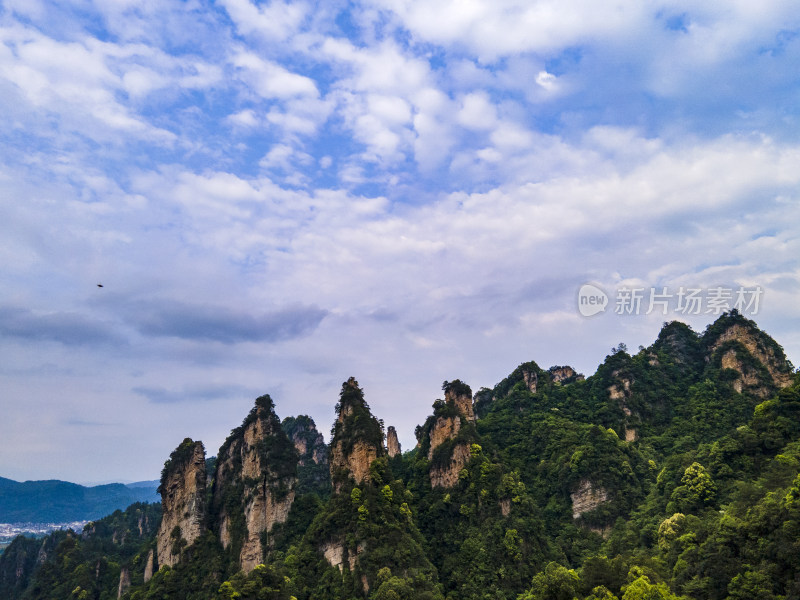 湖南张家界奇特山川航拍摄影图