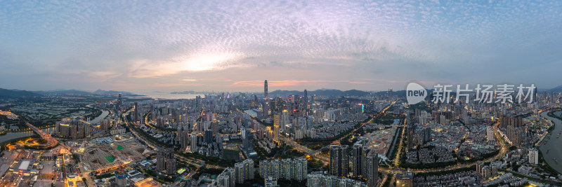 深圳市福田中心区夜景航拍