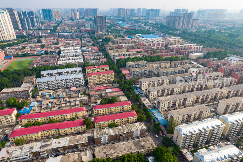 河南许昌城市建设航拍摄影图